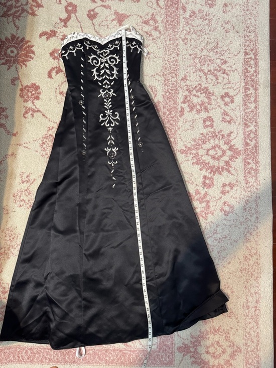 Morgan & Co. Strapless Black Dress with White Embroidery - Picture 7 of 8